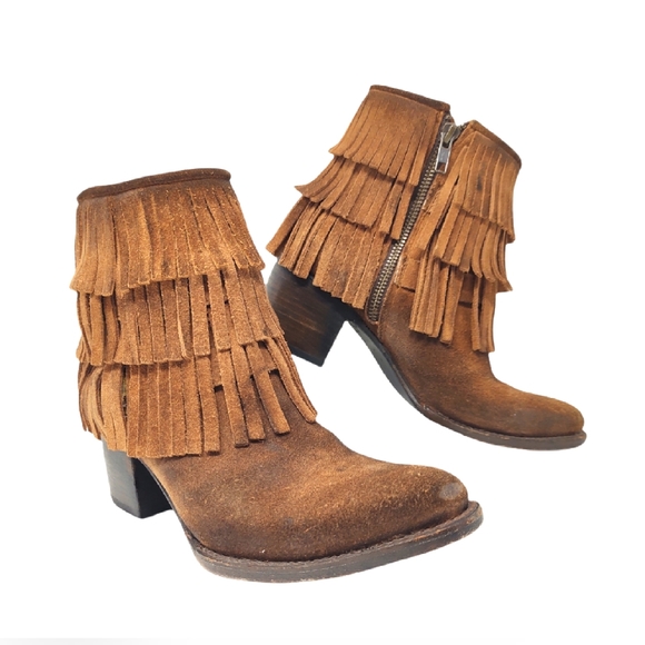 Freebird by Steven Shoes - Free Bird by Stephen Belle Fringe leather booties